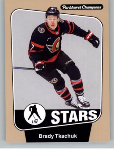 2024-25 Parkhurst Champions #207 Brady Tkachuk Ottawa Senators Star Official Hockey Card in Raw (NM or Better) Condition