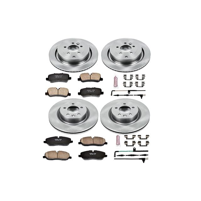 Image of PowerStop Front and Rear Brake Kit for Land Rover LR3 2005-09 - Z17 Ceramic Brake Pads & Disc Rotors Replacement, KOE4059