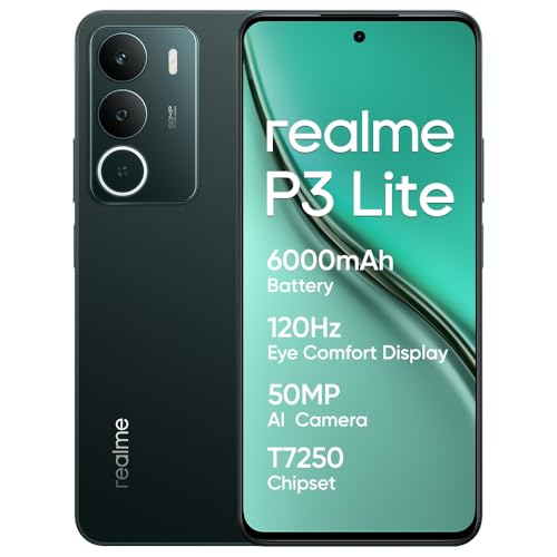 realme P3 Lite Smartphone 8+256 GB, Fotocamera AI da 50 MP,...