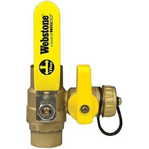 Webstone 50613 3/4-Inch SWT Pro-Pal Ball Valve with Hi-Flow Hose Drain Cover
