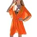 Dazzerake Copricostume da Spiaggia Sexy da Donna per Costumi da Bagno Abito da Spiaggia Grembiule Bikini Rstivo Cardigan a Vita Alta con Fasciatura Tinta Unita (Arancione, Taglia Unica)