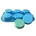 Allforhome 6 Round Silicone Cup Cake Molds Cake Baking Pans Muffin Cups Handmade Soap Molds Bath Bomb Chocolate Craft Art Soap Mousse Cake DIY Molds
