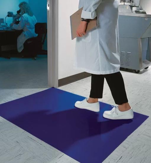 TOP Sticky Floor Mat (Made in S. Korea) (Blue, 18x36, 24x36, 30sheesx4pads, Cleanroom Laboratory, Hospital, Construction, Pets etc)