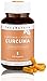 Produktbild Hochdosierte Curcuma/Kurkuma + Piperin Kapseln mit 1100mg reinem Curcuminoide Gehalt. 120 Kapseln im Monatsvorrat. Laborgeprüft, hohe Verwertbarkeit, vegan + hergestellt in DE.