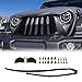 Front Grill Black Grille Grid For Jeep Wrangler JL JLU 2018, 2019, 2020, 2021, 2022 2023 2024 & Jeep Gladiator JT （C style）