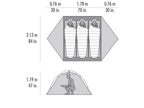 Carpa ultraligera MSR Access para 3 personas 4 estaciones miniatura 3