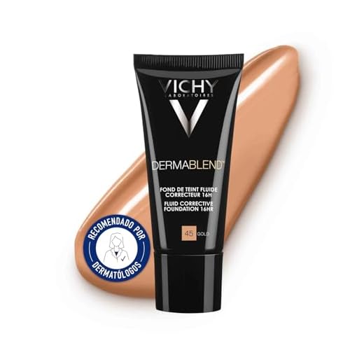 Vichy Dermablend Base de Maquillaje Correctora 16H SPF35, 45 Gold, 30 ml