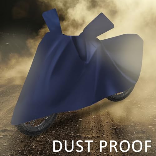 Image of Auto Hub Bike Cover Compatible with CB Shine SP with Mirror Pocket, Dustproof, Heat Resistant, Triple Stitched, CB Shine SP Bike Cover- Plain Navy