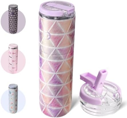 BOTTLE BOTTLE Edelstahl Trinkflasche 750ml isoliert Sichtdeckel Griff Sport | (Kaleido)Doppelwandiger Edelstahl hält Getränke lange heiß oder kalt, BPA-frei und auslaufsicher für A