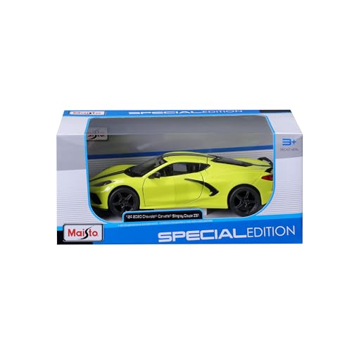 Bburago Maisto 1:24 Chevrolet Corvette Stingray Z51 1970 Amarillo miniatura 3