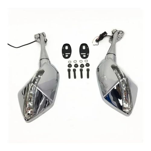 Espejo retrovisor de motocicleta para eliminar ángulos muertos con gran visión y luz