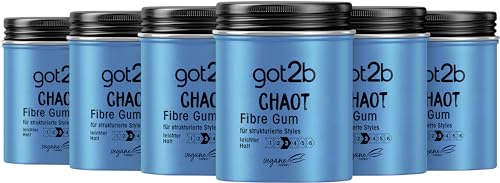 got2b Schwarzkopf Chaot modellierendes Fibre Gum Halt 3 (6x 100 ml), Haarwachs für Männer kreiert zerzauste Looks, Haarpaste mit starkem, aber biegsamem Halt für individuelle Styles got2b Schwarzkopf Chaot modellierendes Fibre Gum Halt 3 (6x 100 ml), Haarwachs für Männer kreiert zerzauste Looks, Haarpaste mit starkem, aber biegsamem Halt für individuelle Styles