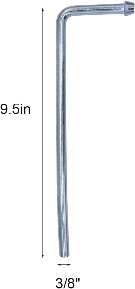 4pcs Exhaust Hanger Rods, 9.5" Long 90 Degree Bent Weld On Hooks - Carbon Steel Heavy Duty Universal Mounting Brackets for Auto Muffler Suspension
