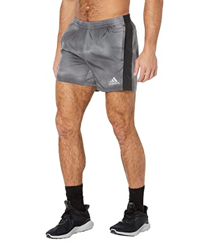 adidas Men's Own The Run Colorblock Shorts, Grey/Grey/Black, Large