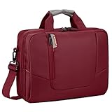BRINCH 15.6 inch New Soft Nylon Waterproof Laptop Computer Case Cover Sleeve Shoulder Strap Bag with Side Pockets Handles and Detachable for Macbook Pro 15 inch Asus/DELL/HP/Samsung,Colour Red