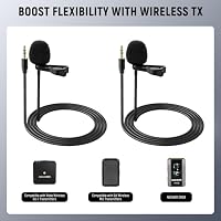 NEEWER 2 Pack Wired Lavalier Ansteckmikrofon kompatibel mit DJI Mic Sender drahtlose kompatibel mit Rode Wireless GO II 2, kabelgebundenen Mini Mic mit omnidirektionalem Kondensator für YouTube, CM5 – Ansicht 3