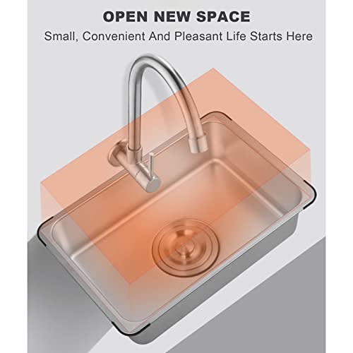 Évier autoportant avec cuve simple en inox pour une utilisation polyvalente