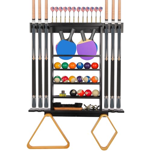 Large Pool Stick Holder Wall Mount, Billiards Pool Cue Rack