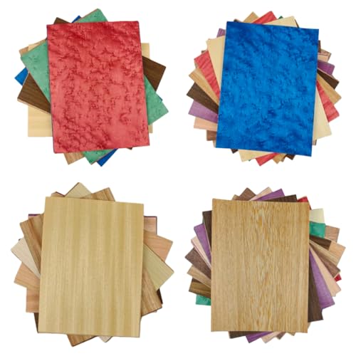 Placage en bois exotique contre les motifs répétitifs, 40 feuilles variées de marqueterie