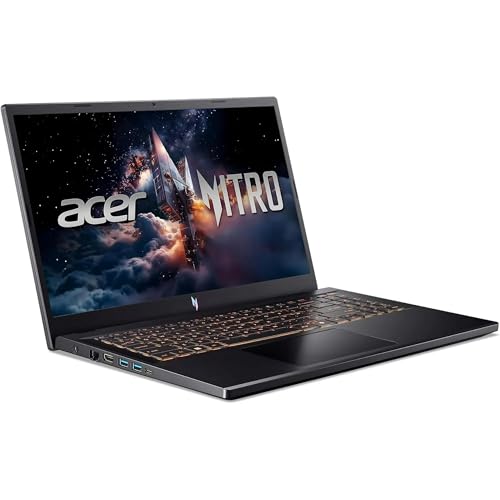 Image of acer Nitro V Gaming Laptop, 15.6 inch FHD (1080P) Display, 165Hz, Intel i5-13420H, NVIDIA GeForce RTX 4050, 16GB DDR5, 1TB SSD, Windows 11 Home, Backlit KB, Black, TWE Laptop Foldable Stand