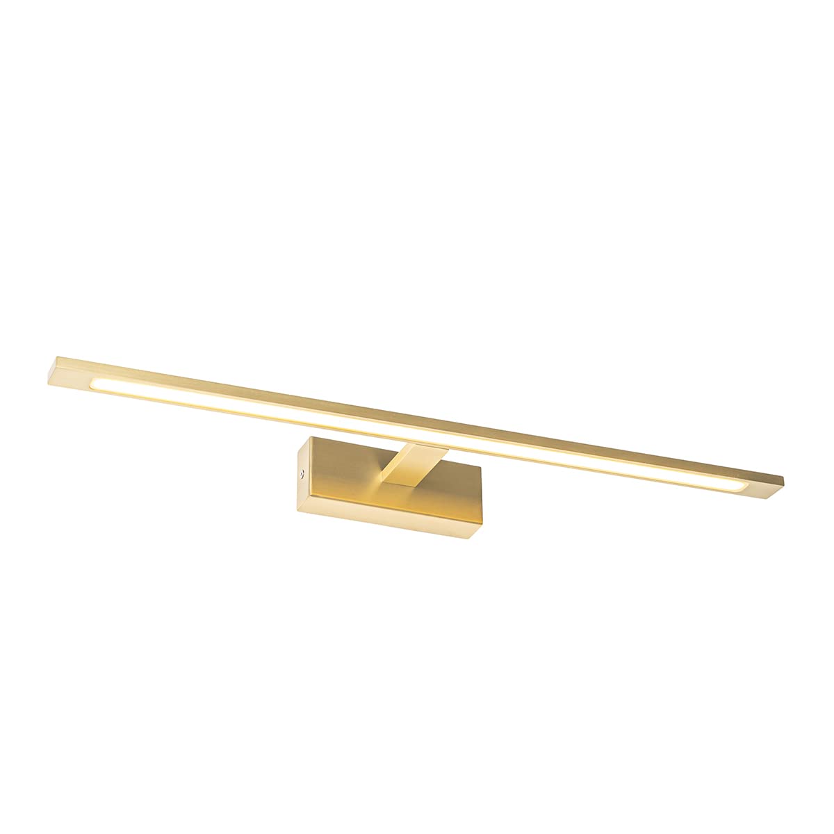Qazqa led Design Wandleuchte, Wandlampe - Jerre - Gold, inkl. 22W integrierter LED, 2700K, warmweiß, 62cm, IP44, Ideal als Badezimmerlampe und