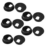 Ruilogod 10 PCS Office Plastic Oarmet Wire Taps Caps Cable Cable 35mm Black