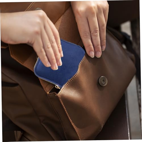 Pochette à bijoux de voyage en velours avec compartiments bagues et boucles