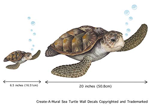Vinilo decorativo tortuga marina para pared 14x11 in miniatura 5