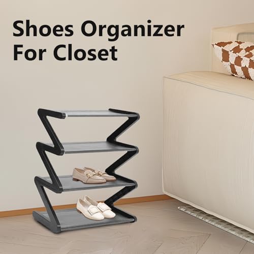 Rangement chaussures 4 niveaux stable et étanche pour meuble entrée
