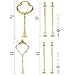 4 Sets of 3 Tier Cake Plate Stand Handle Hardware, Cake Fruit Food Plate Stand Handle Fitting Hardware Rod Holder - Vintage Sunflower+Crown Fittings(Golden+Siver)