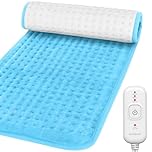 Comfytemp 30x60 cm Electric Heat Pad, Portable Heating pad for Back, Neck, Shoulders, 2H Auto-Off, 3 Heat Settings, Birthday Gifts for Women Men Mom Dad, Machine Washable, Blue