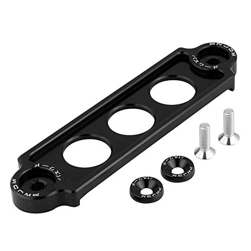 Cuque Battery Tie Down Bracket Aluminum Alloy Car Battery Clip Holding Bracket Lock Anodized for Honda Civic CRX 1988-2000 Civic 2006+ Honda S2000 2000-2008 Acura Integra 1994-2001(Black)