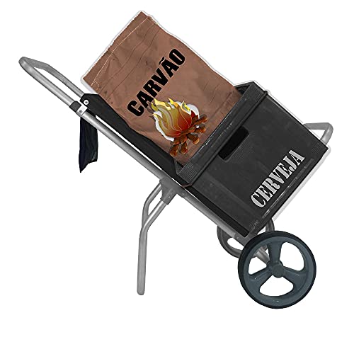 Carrinho De Praia Zaka Smart Car Com Avanço Para Caixa Térmica Preto