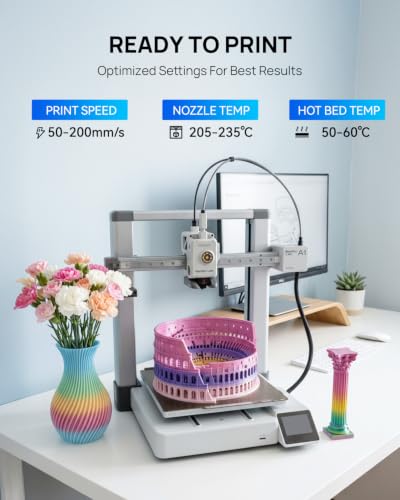 Image of JAYO Rainbow Silk PLA 3D Printer Filament 1.75mm Bundle, 250g, 4-Pack