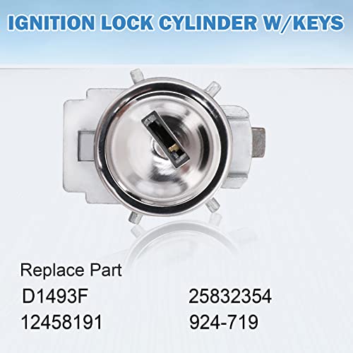 image for Yikesai Ignition Lock Cylinder w/Keys & Passlock Chip Starter - Compat