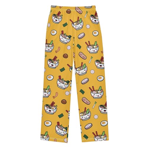 Boys' Pants Noodle Food Meat Long Bottoms Jogger Pants Elastic Waist Trousers with Pockets S-XL