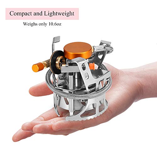 Fogão Externo, Romacci Fogão a gás portátil à prova de vento para acampamento Fogão de cozinha ao ar