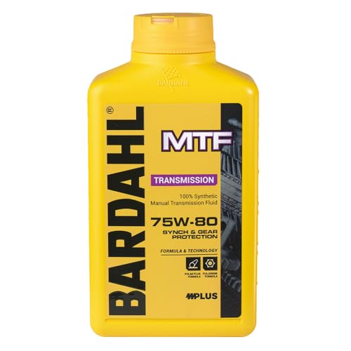 Bardahl - MTF 75W-80 - Olio per Trasmissione e Differenziale Auto, Protezione degli Ingranaggi, Antiusura, Lubrificante Versatile ad ogni Temperatura, 1 L