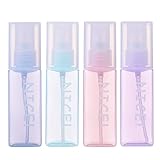 Botellas de plástico de 1.7 onzas / 50 ml – Juego de botellas de plástico de niebla fina vacía para viajes, perfumes, limpieza y cosméticos (4 piezas)