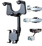 Suporte de Retrovisor Veicular para Celular – Giratório 360° e Retrátil, Ideal para GPS, Waze e Motoristas de App