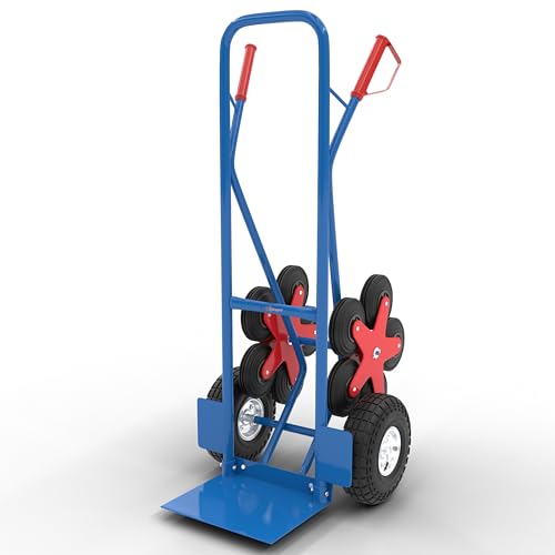 MAXCRAFT Diable Chariot de Transport Charge Max 200 kg Multi-Purpose Escalier 12 Roues pour l'Intérieur Extérieur