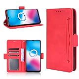 Alta calidad, muy durable QiongniAN Funda para Alcatel 3X 2020 Funda Protectora de Cuero,Funda para Alcatel 3X 2020 Funda Carcasa Case Funda Red