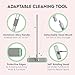 Turbo Microfiber Mop Floor Cleaning System - 18-inch Dust Mop with 4 Reusable Pads for Hardwood and Tile, 360-Spin Floor Mop Head & Extendable Handle - Household Cleaning Tools