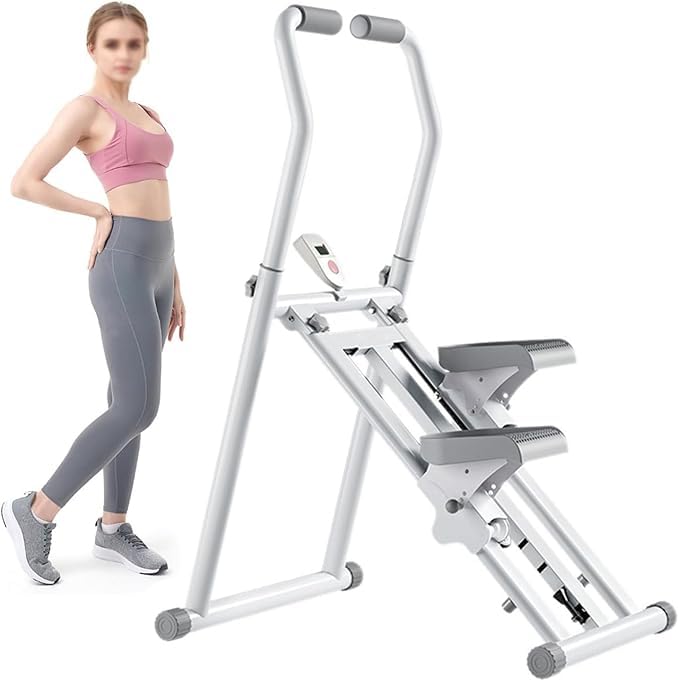Máquina de escalada vertical para gimnasio en casa, paso a paso de entrenamiento de cuerpo completo con monitor LED, equipo de fitness que ahorra espacio