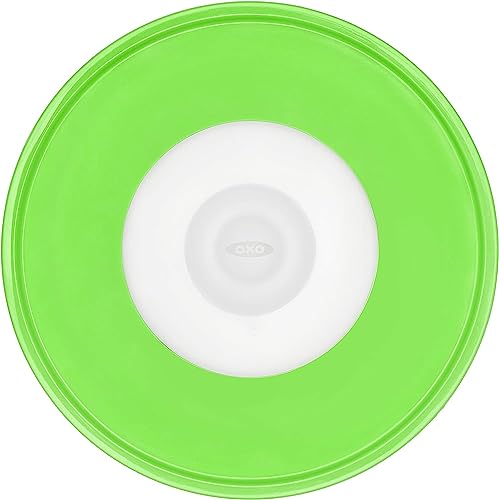 Oxo Silicone Reusable Lid Easy Grip 20cm Green/White (Pack of 2) (2)