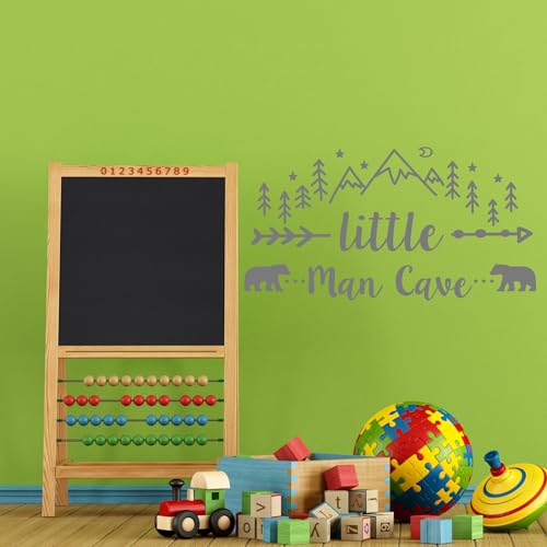 Little Man Cave Wall Decals Tribal Mountain Woodland Vinyl Stickers - Image 2