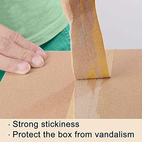 Edsrdrus Kraft Paper Packing Tape Heavy Duty Reinforced, Self-Adhesive Or Water-Activated (Self-Adhesive, No Fiberglass, 1.4 Inches Width164 Feet Length(1Roll)) #TOP4