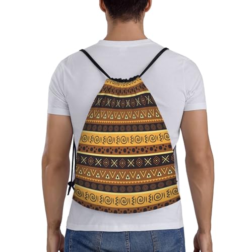 African Tribal Drawstring Bags for Women Men Africa Gym Backpack Bag Sport Gym Yoga Swimming Travel Daypack2