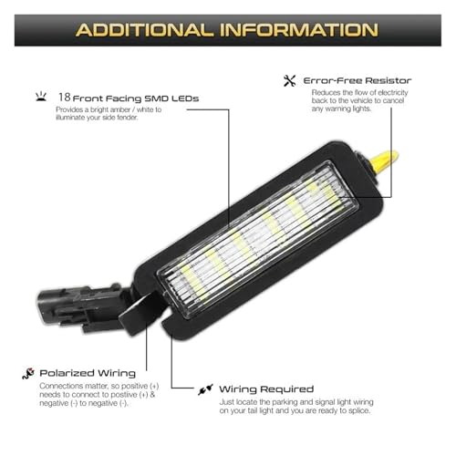 Lámpara de luz LED para matrícula Chrysler Pacifica con gran brillo 3