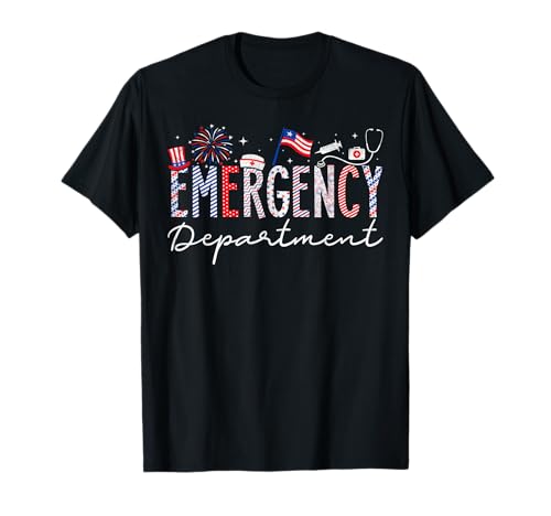 4th Of July EMERGENCY Department Nurse Patriotic Nurses T-Shirt